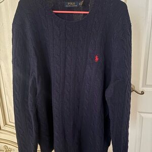 Polo by Ralph Lauren Men's Dark Blue Crewneck Sweater